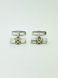 Tiffany & Co. X Cufflinks Sterling 18k Yellow Gold Post Design