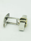 Tiffany & Co. X Cufflinks Sterling 18k Yellow Gold Post Design