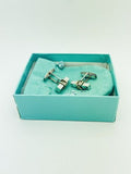 Tiffany & Co. X Cufflinks Sterling 18k Yellow Gold Post Design
