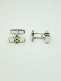 Tiffany & Co. X Cufflinks Sterling 18k Yellow Gold Post Design