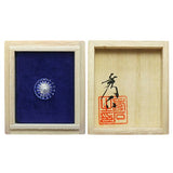 Edo Kiriko Kiku Blue Pins