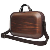 We put shoulder strap to our Brown line. More you use color change every day. Please enjoy the scent of real wood.■ Material: Cedar, cotton canvas, hides, urethane paint (water-repellent finish)■ Size: Approximately W18 X H12 X D2.8 inch, W18 X H15 X D2.8cm (including the handle)■ Weight: Approximately 930 g / 2 lbs■ Specifications: There are 2 middle sizes inner pocket at one side Double fastener make easy open and close B4 size documents storing is possible 17 inches of note PC storing is possible