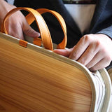 We put shoulder strap to our most popular plain line. More you use color change every day. Please enjoy the scent of real wood.