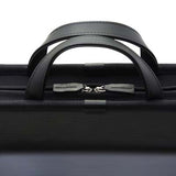 Our Flag Ship line Black with shoulder strap. More you use color change every day. Please enjoy the scent of real wood.■ Material: Cedar, cotton canvas, hides, urethane paint (water-repellent finish)■ Size: Approximately W18 X H12 X D2.8 inch, W18 X H15 X D2.8cm (including the handle)■ Weight: Approximately 930 g / 2 lbs■ Specifications: There are 2 middle sizes inner pocket at one side Double fastener make easy open and close B4 size documents storing is possible 17 inches of note PC storing is possible