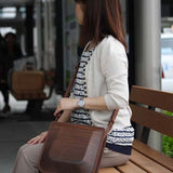 Postman Style Brown line. More you use color change every day. Please enjoy the scent of real wood.■ Material: Cedar, cotton canvas, hides, urethane paint (water-repellent finish)■ Size: Approximately W10 X H10 X D5inch, W18 X H15 X D2.8cm (including the handle)■ Weight: Approximately 520 g / 18oz■ Specifications: Inner Pocket 1x each side, Pen holder x 3 Double Fastener