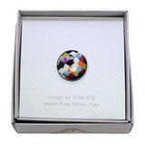 Kisso Multi Color Handmade Lapel Pin made from High-Quality EyeGlass material. Each Product is Grinded, Polished and cut out by hand. Kisso is Originally Eye Glasses Frame Maker and Factory in Sabae Fukui Japan.