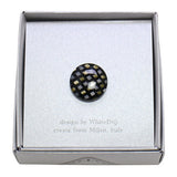 Kisso Chik Check Handmade Lapel Pin made from High-Quality EyeGlass material. Each Product is Grinded, Polished and cut out by hand. Kisso is Originally Eye Glasses Frame Maker and Factory in Sabae Fukui Japan. Sabae is world known place for Eye Glass factories.