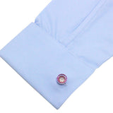 Edokiriko Cufflinks by Shuseki These Cufflinks are hand made in Japan from using Crystal Glass and high-quality sturdy rhodium. The cufflinks will come in a beautiful wooden cufflink box.