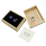Edo Kiriko Cufflinks by Horiguchi GlassThe Beautiful Jewel-like cut glass "EDO KIRIKO". Edo kiriko is one of the Japanese original art crafts made by glass. These Cufflinks are hand made in Japan from using Edo Kiriko Glass and high-quality sturdy rhodium. The cufflinks will come in a beautiful wooden cufflink box.