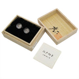 Edo Kiriko Cufflinks by Horiguchi GlassThe Beautiful Jewel-like cut glass "EDO KIRIKO". Edo kiriko is one of the Japanese original art crafts made by glass. These Cufflinks are hand made in Japan from using Edo Kiriko Glass and high-quality sturdy rhodium. The cufflinks will come in a beautiful wooden cufflink box.