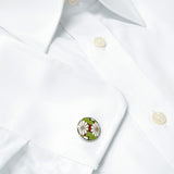 Kiku Chrysanthemum CufflinksKiku(Chrysanthemum) is Special Cultural Symbol flowers. Cufflinks made by Ando Shippo AKA Ando Cloisonne since 1880. Wear the Japanese Imperial Warrant of Appointment Cufflinks. They also are perfect gifts for groomsmen, friends, and husbands! These Cufflinks are hand made in Japan from high-quality sturdy rhodium with Cloisonne.