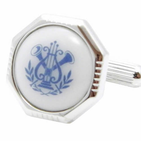 Royal Copenhagen Horn & Leaf Cufflinks Royal Copenhagen meets Tokyo cufflinks Royal Copenhagen – Purveyor to Her Majesty the Queen of Denmark since 1775. Manufacturer of hand-painted porcelain in dinnerware, figurines, collectibles. These Cufflinks are hand made in Japan from high-quality sturdy rhodium. The cufflinks will come in a beautiful cufflink box.