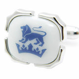 Royal Copenhagen Crown & Lion Cufflinks Royal Copenhagen meets Tokyo cufflinks Royal Copenhagen – Purveyor to Her Majesty the Queen of Denmark since 1775. Manufacturer of hand-painted porcelain in dinnerware, figurines, collectibles. These Cufflinks are hand made in Japan from high-quality sturdy rhodium. The cufflinks will come in a beautiful cufflink box.