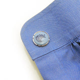 Royal Copenhagen Ship CufflinksRoyal Copenhagen meets Tokyo cufflinks Royal Copenhagen – Purveyor to Her Majesty the Queen of Denmark since 1775. Manufacturer of hand-painted porcelain in dinnerware, figurines, collectibles. These Cufflinks are hand made in Japan from high-quality sturdy rhodium. The cufflinks will come in a beautiful cufflink box.