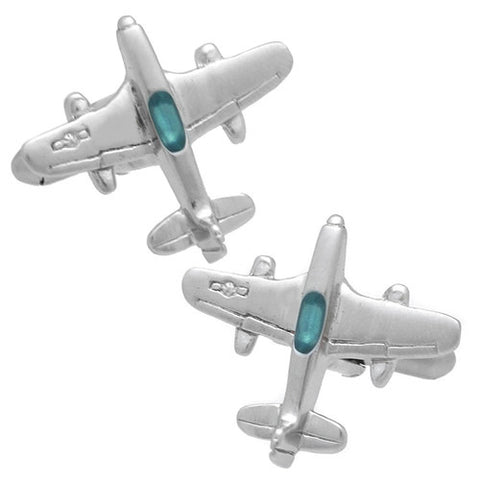 These Silver Airplane Cufflinks are a must-have to swag up your cuff shirts. They also are perfect gifts for groomsmen, friends, and husbands! These Cufflinks are hand made in Japan from high-quality sturdy rhodium. The cufflinks will come in a beautiful cufflink box.