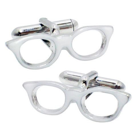 Black Glasses Cufflinks. Wear your Black Glasses Cufflinks by Tokyo Cufflinks. They also are perfect gifts for groomsmen, friends, and husbands! These Cufflinks are hand made in Japan from high-quality sturdy rhodium. The cufflinks will come in a beautiful cufflink box.