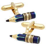 Blue Pencil Cufflinks. Wear your Blue Pencil Cufflinks by Tokyo Cufflinks. They also are perfect gifts for groomsmen, friends, and husbands! These Cufflinks are hand made in Japan from high-quality sturdy rhodium. The cufflinks will come in a beautiful cufflink box.