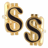 Black Dollar Mark Cufflink. Wear your Black Dollar Mark Cufflink by Tokyo Cufflinks. They also are perfect gifts for groomsmen, friends, and husbands! These Cufflinks are hand made in Japan from high-quality sturdy rhodium. The cufflinks will come in a beautiful cufflink box.