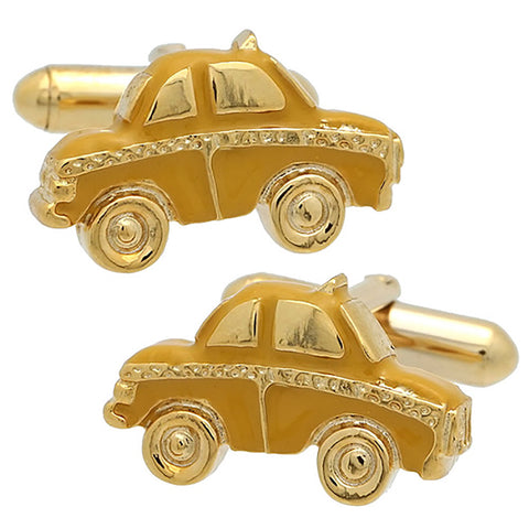 Yellow Cab Cufflink. Wear your Yellow Cab Cufflink by Tokyo Cufflinks. They also are perfect gifts for groomsmen, friends, and husbands! These Cufflinks are hand made in Japan from high-quality sturdy rhodium. The cufflinks will come in a beautiful cufflink box.