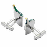 Silver Wine Cooler Cufflinks. Wear your Silver Wine Cooler Cufflinks by Tokyo Cufflinks. They also are perfect gifts for groomsmen, friends, and husbands! These Cufflinks are hand made in Japan from high-quality sturdy rhodium. The cufflinks will come in a beautiful cufflink box.