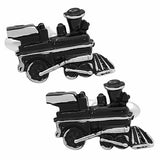 Black Train Cufflink. Wear your Black Train Cufflink by Tokyo Cufflinks. They also are perfect gifts for groomsmen, friends, and husbands! These Cufflinks are hand made in Japan from high-quality sturdy rhodium. The cufflinks will come in a beautiful cufflink box.