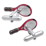 Tennis Racket Cufflinks. Wear your Tennis Racket Cufflinks by Tokyo Cufflinks. They also are perfect gifts for groomsmen, friends, and husbands! These Cufflinks are hand made in Japan from high-quality sturdy rhodium. The cufflinks will come in a beautiful cufflink box.