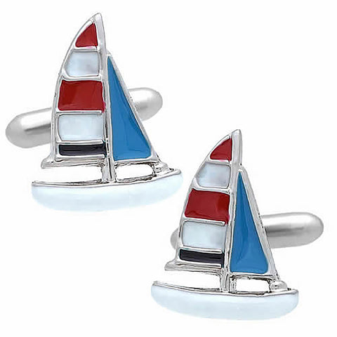 Marine Color Yacht Cufflinks