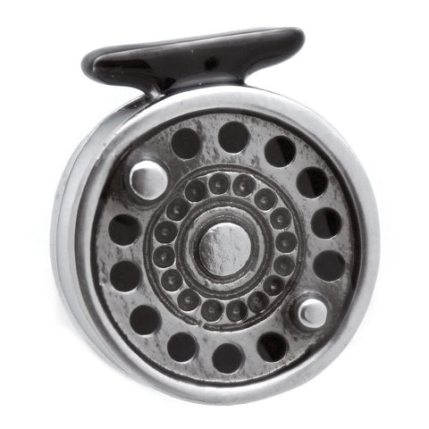 It is a cute Fishing Reel Lapel Pin. To get this cute Lapel Pin, please place an order on the website and get delivered in a beautiful box. Size: Approximately 5/8" × 11/16" in. Material: Tin alloy / Western white / Rhodium plating / Epoxy resin. Color: Silver. Model: P0040