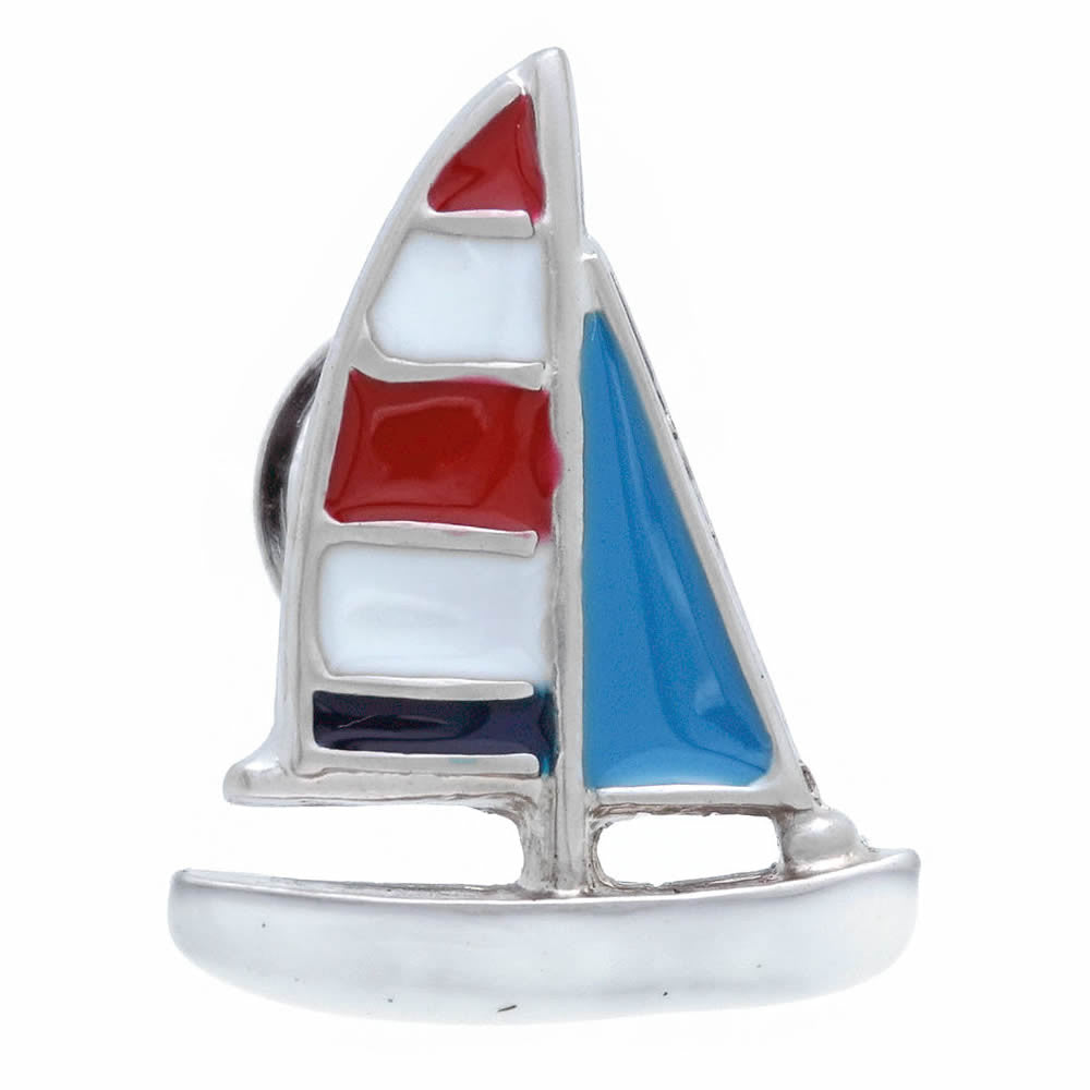 Marine Color Yacht Lapel Pin