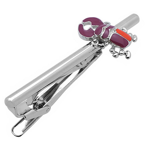 Red Stag Beetle Tie Clips