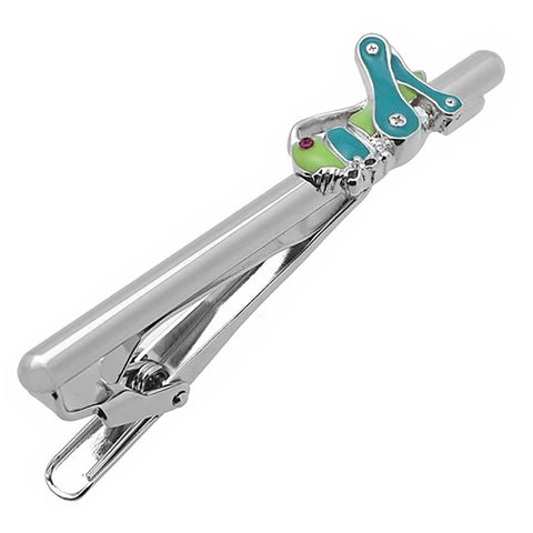 Green Grasshopper Tie Clips