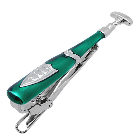 Silver Wine & Wine opener Tie Clips