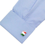 Red Green Flag Sterling Silver Cufflinks
