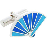 Fan Sterling silver cufflink