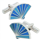 Fan Sterling silver cufflink
