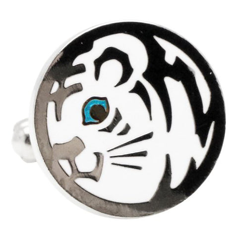 Tora Tiger Sterling Silver Cufflinks