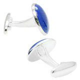 Navy Sterling silver cufflinks