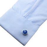 Navy Sterling silver cufflinks