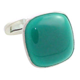 Jade Sterling Silver Cufflinks