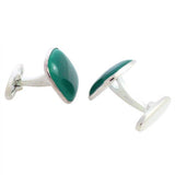 Jade Sterling Silver Cufflinks