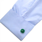 Jade Sterling Silver Cufflinks