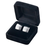 SUWADA BLACKSMITH WORKS, INC. has developed a new material that is laminated steel, processed in three-dimensional shapes – these products will shine for a hundred years. Skilled craftsmen have cut the layer of laminated steel in vertical lengths for the cuff links, and horizontally for the buttons. After this procedure, they are then polished by hand.