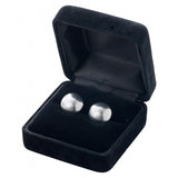 Round Damascus Cufflinks (Chrome Finish)