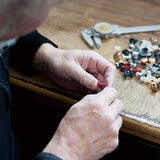 Kisso Chic Color Handmade Cufflinks made from High-Quality EyeGlass material. Each Product is Grinded, Polished and cut out by hand. Kisso is Originally Eye Glasses Frame Maker and Factory in Sabae Fukui Japan. Sabae is world known place for Eye Glass factories. Sabae is the town of Eye Glass. Kisso made EyeGlass material to Cufflinks using the same craftsmanship. All product is Hand made.