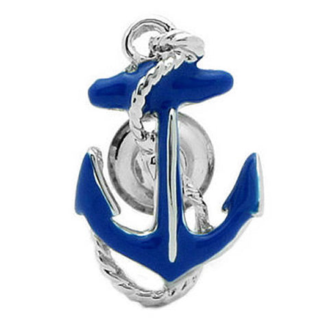 It's a cute Blue Anchor Lapel Pin. To get this cute Lapel Pin, place an order on the website. Size: Approximately 1" × 5/8" inch. Material: Tin alloy / Western white / Rhodium plating / Epoxy resin. Color: Silver & Blue. Model: P0150