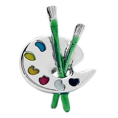 Buy this Palette Silver Painting Lapel Pin online and get delivered in a beautiful box. Size: Approximately 7/8" x 11/16" inch. Material: Brass · Plating paint · Epoxy resin. Color: Silver, Red, Yellow, Green, Black & Purple. Model: P0183