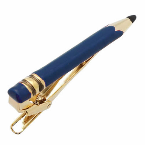 It's a cute Blue Pencil Tie Clips. Place your order on the website and get this Tie Clip to add to your collection. Size: Approximately 2 3/16" X 1/4" inch. Material: Tin alloy / Brass / Plating process / Epoxy resin. Color: Gold, Blue. Model: T0003. Buy this Tie Clip Online and get Free Shipping anywhere in the USA.