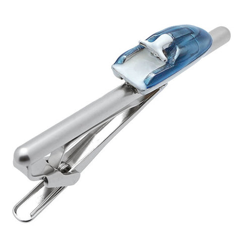 It's a cute Blue Jet Skiing Tie Clips. Place your order on the website now and get this tie clip delivered in a very beautiful box. Size: Approximately 2 5/16" X 3/8" inch. Material: Tin alloy / Brass / Plating process / Epoxy resin. Color: Silver, Blue & White. Model: T0043. If you order this tie clip on the website and get free shipping.
