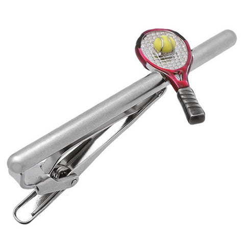 It's a cute Tennis Racket Tie Clips. Buy this Tie Clip on the website. Size: Approximately 2 5/16" X 1" inch. Material: Tin alloy / Brass / Plating process / Epoxy resin. Color: Silver, Pink & Yellow. Model: T0044. If you are looking for a unique tie clip then you are at the right place, buy this unique tie clip online and get free shipping.