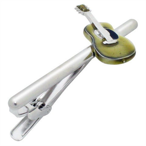It's a cute Acoustic Guitar Tie Clips. If you are a music lover then this Tie Clip made for you. Buy Now on the website and get delivered in a very beautiful box. Size: Approximately 2 5/16" X 1 1/16" inch. Material: Tin alloy / Brass / Plating process / Epoxy resin. Color: Gold. Model: T0045